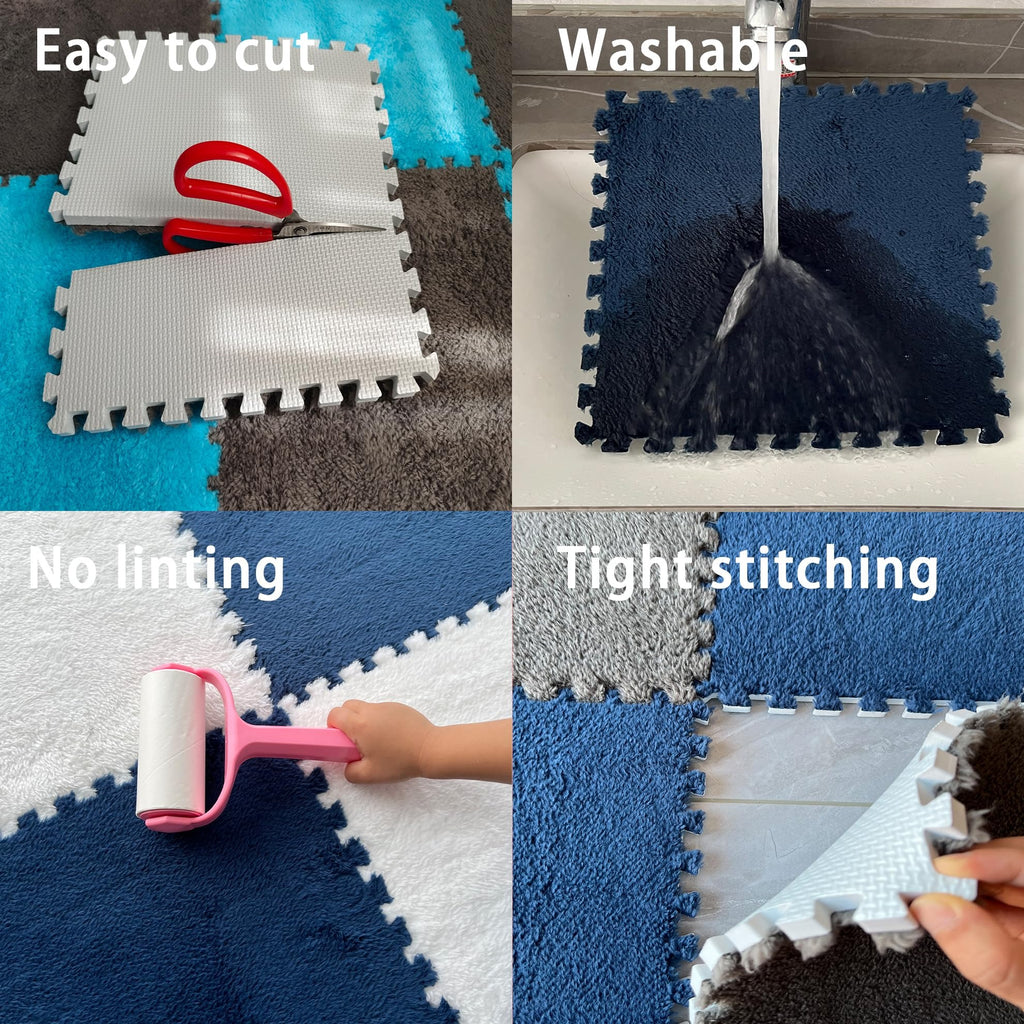 Moonpie Foam Splicing Tiles Carpet ( Set of 12)
