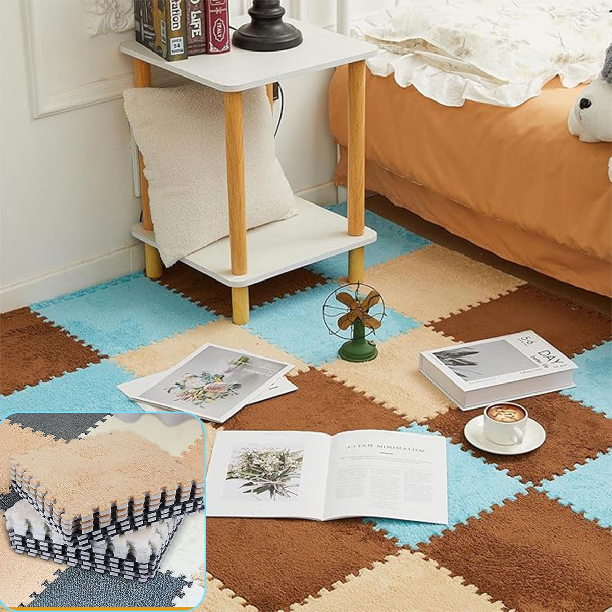 Moonpie Foam Splicing Tiles Carpet ( Set of 12)