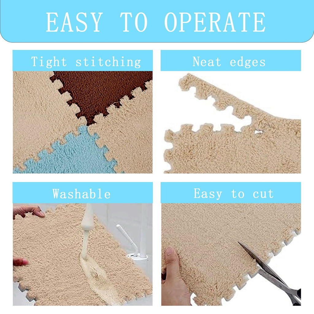 Moonpie Foam Splicing Tiles Carpet ( Set of 12)
