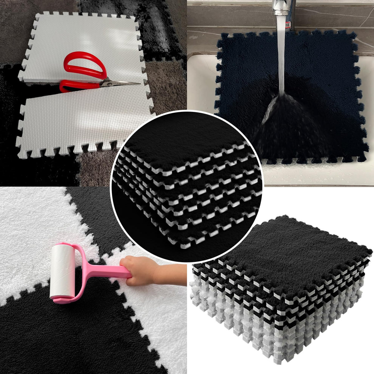 Moonpie Foam Splicing Tiles Carpet ( Set of 12)