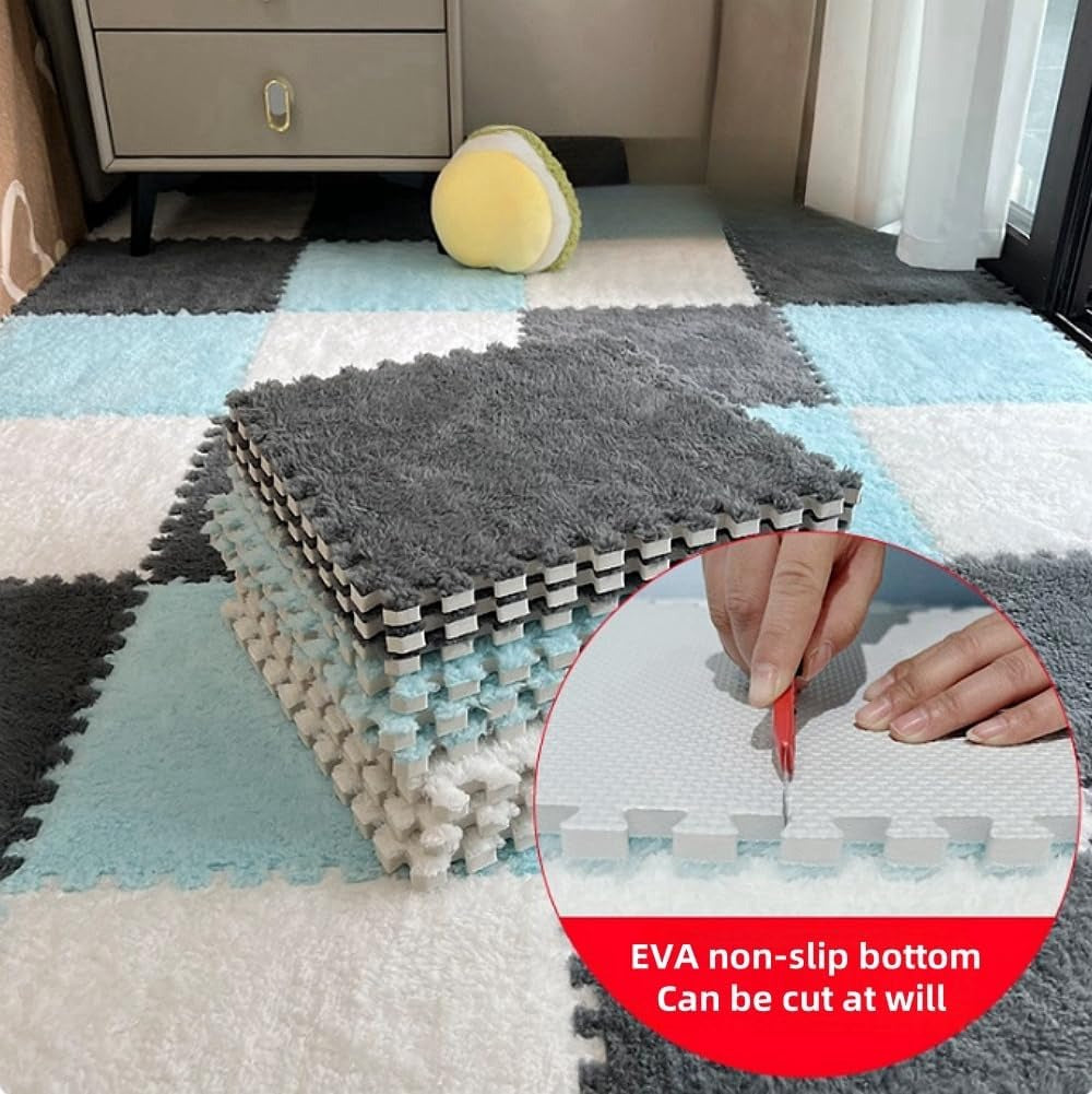 Moonpie Foam Splicing Tiles Carpet ( Set of 12)