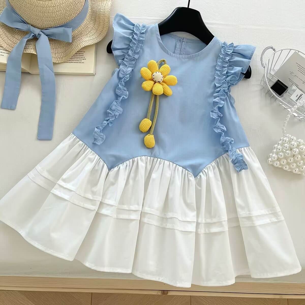 Moonpie Zaya Floral Dress – Blue Daisy