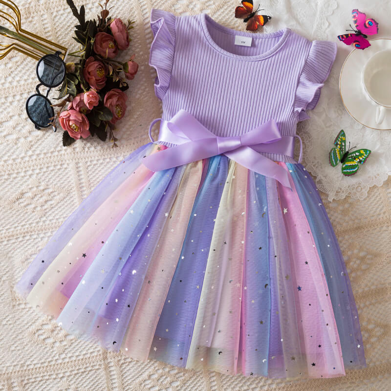Rainbow Series Semi Party Dress - Lavender